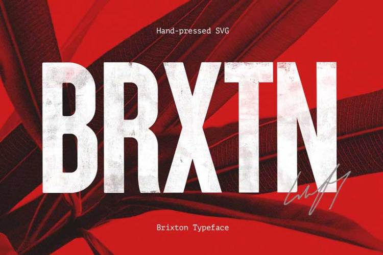 Brixton SVG – Handprinted Typefamily 4664189!