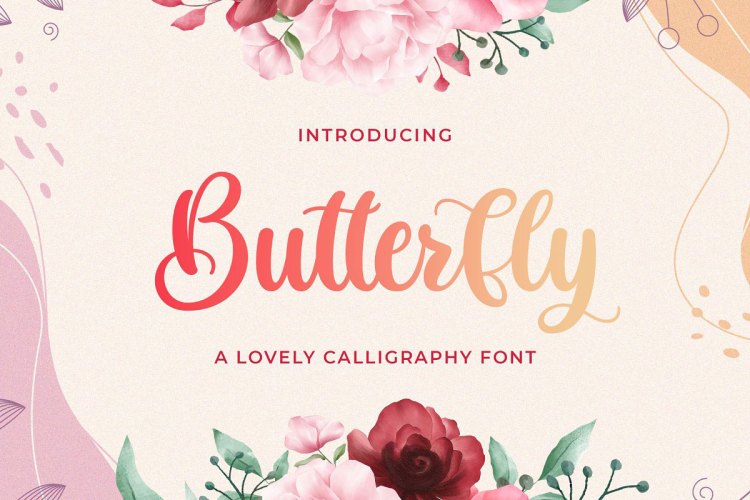 Butterfly Lovely Calligraphy Font 5209535