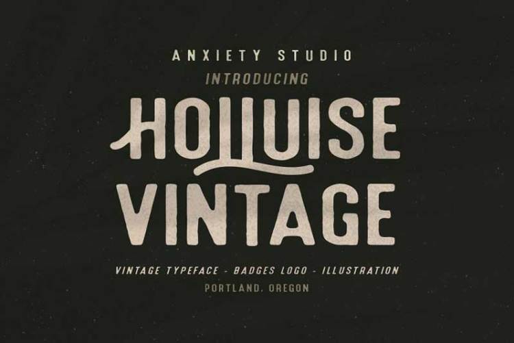 Holluise Vintage Font (Extra Badges Logo)!