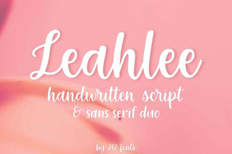 Leahlee Script and Sans Handwritten Feminine Font Duo!