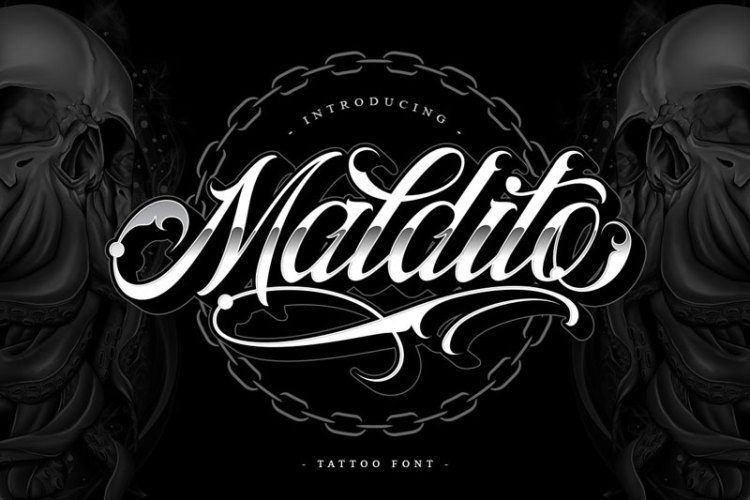 Maldito Font | Tattoo Style