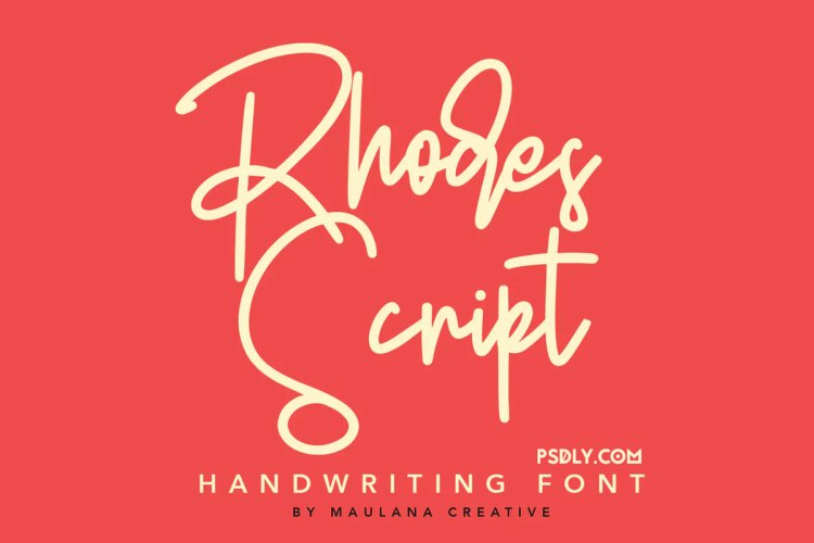 Rhodes Modern Script Signature Font