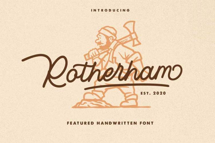 Rotherham Signature Font Typeface 489474!