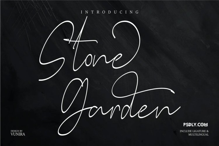 Stone Garden | Script Font