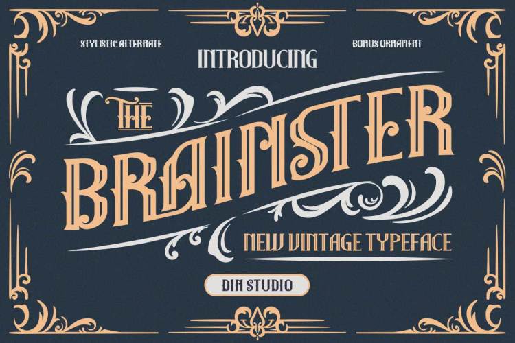 The Brainster – Vintage Display Font 5200584