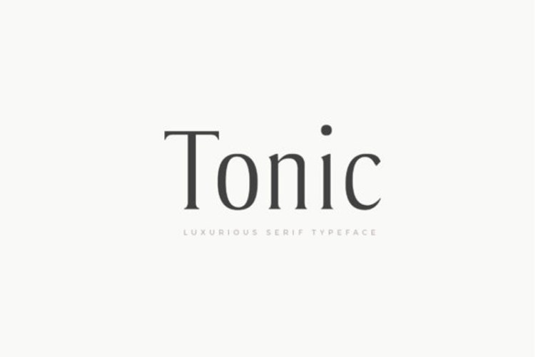 Tonic – Luxurious Serif Typeface