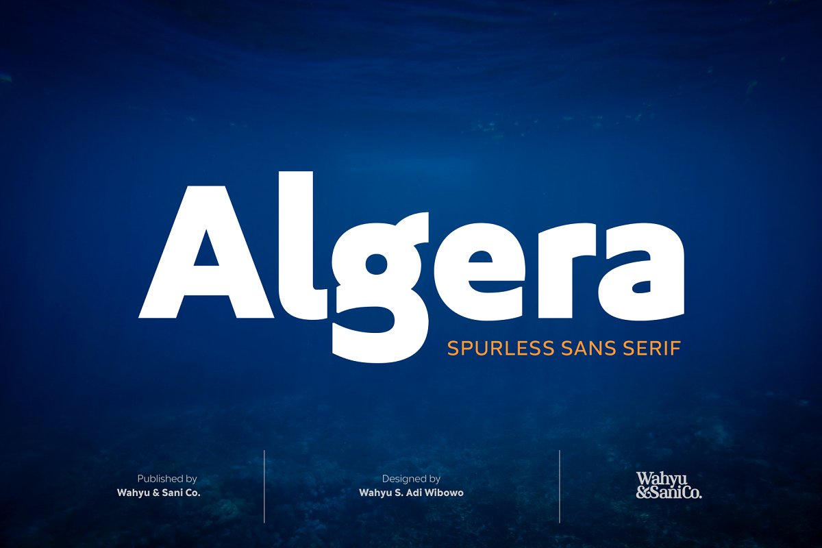 Algera Spurless Sans Serif Font