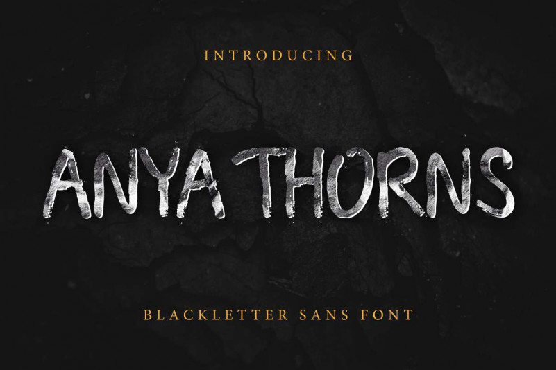 Anya Thorns Grunge Font