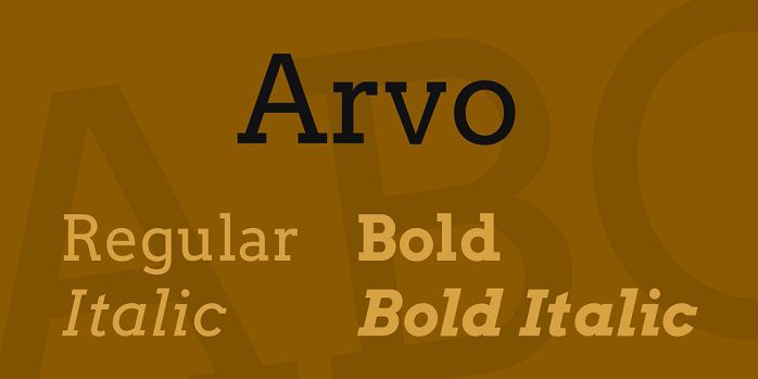 Arvo Serif Font Family