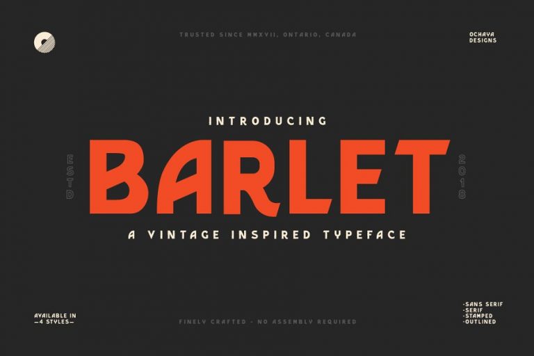 Barlet Typeface