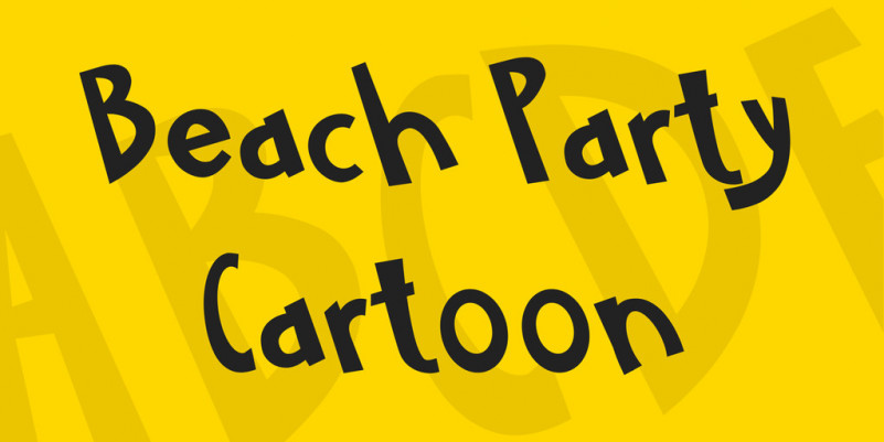 Beach Party Cartoon Font