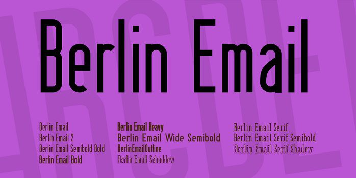 Berlin Email Font Family