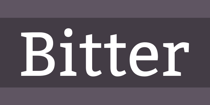 Bitter Serif Font Family