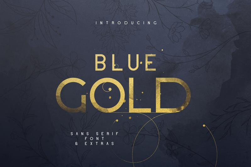 Blue Gold Sans Serif Font