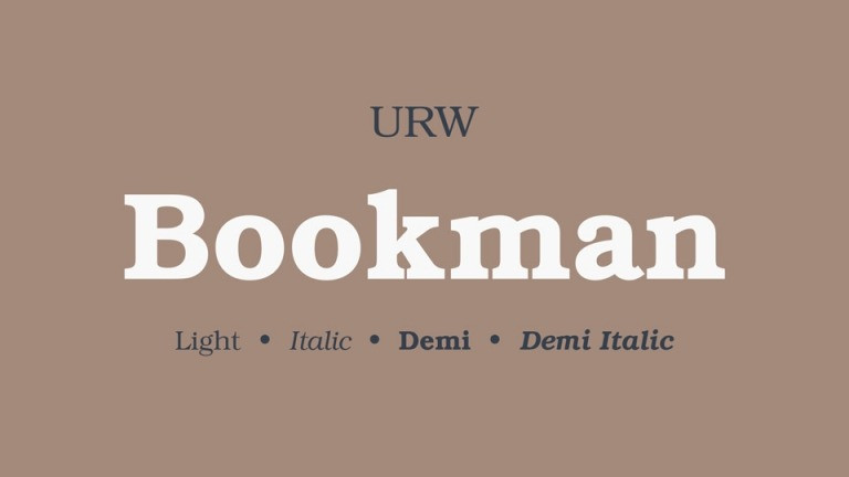 Bookman Slab Serif Font