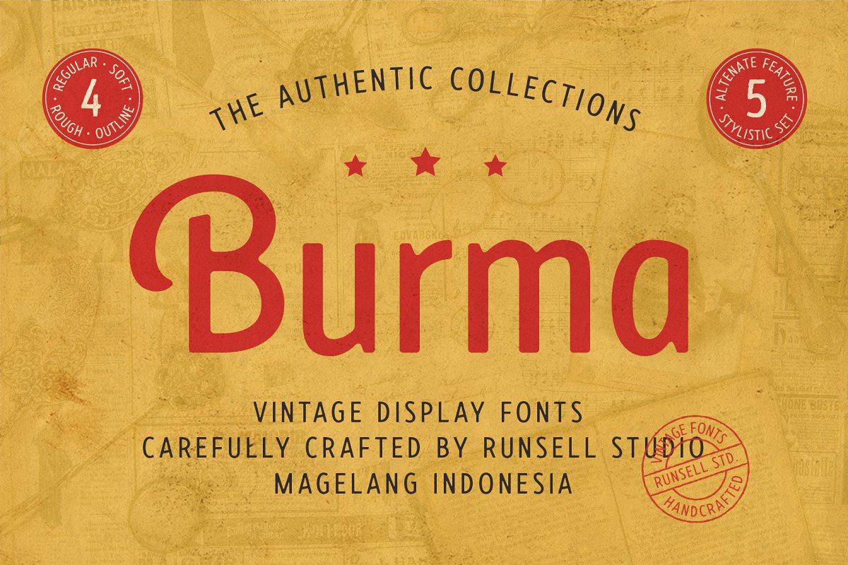 Burma Sans Serif Display Typeface