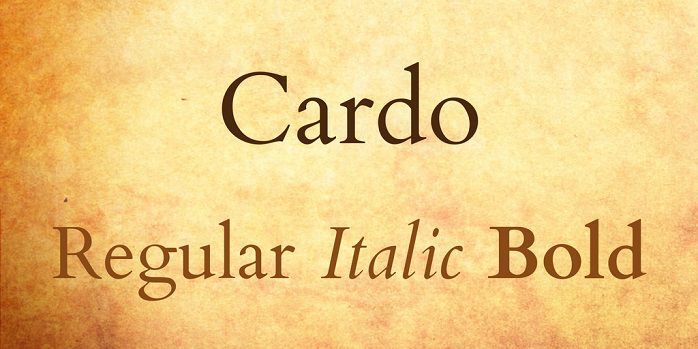 Cardo Serif Font Family