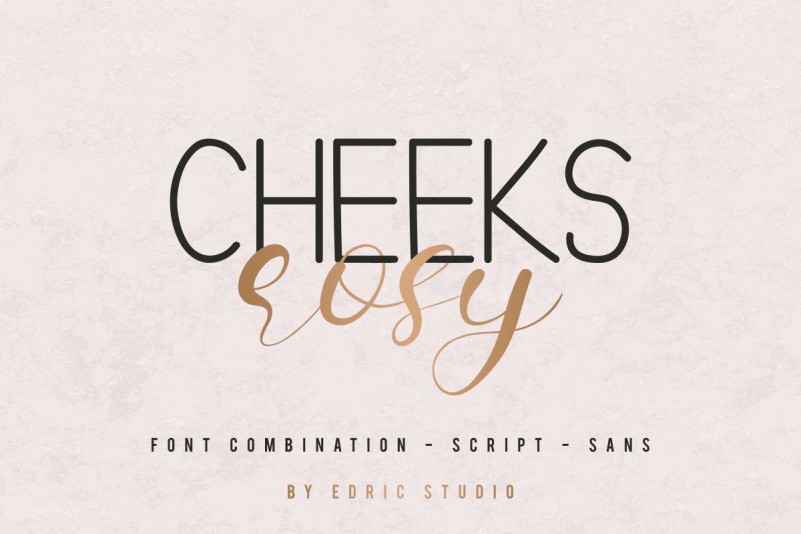 Cheeks Rosy Font Duo