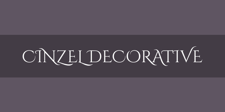 Cinzel Decorative Font Family