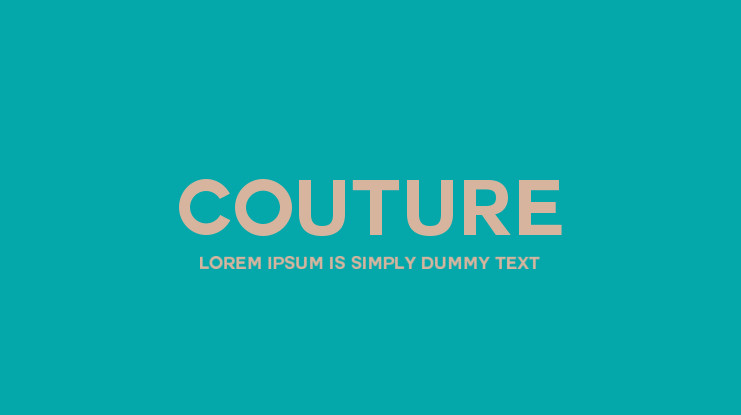 Couture Sans Serif Font