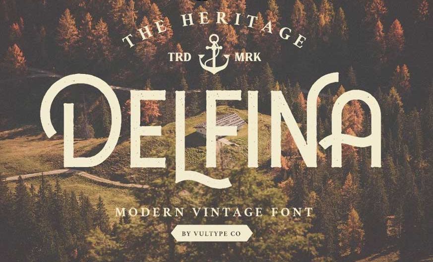 DELFINA Vintage Font