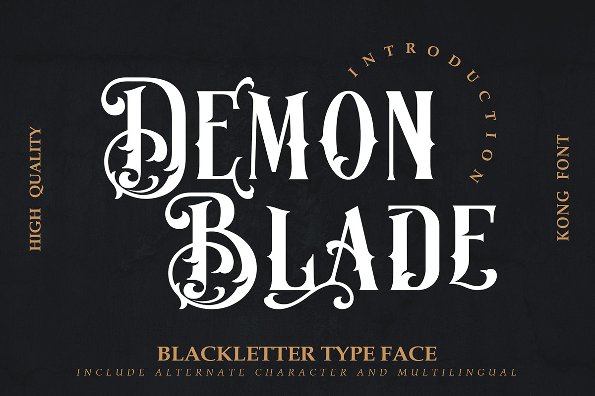 Demon Blade Typeface