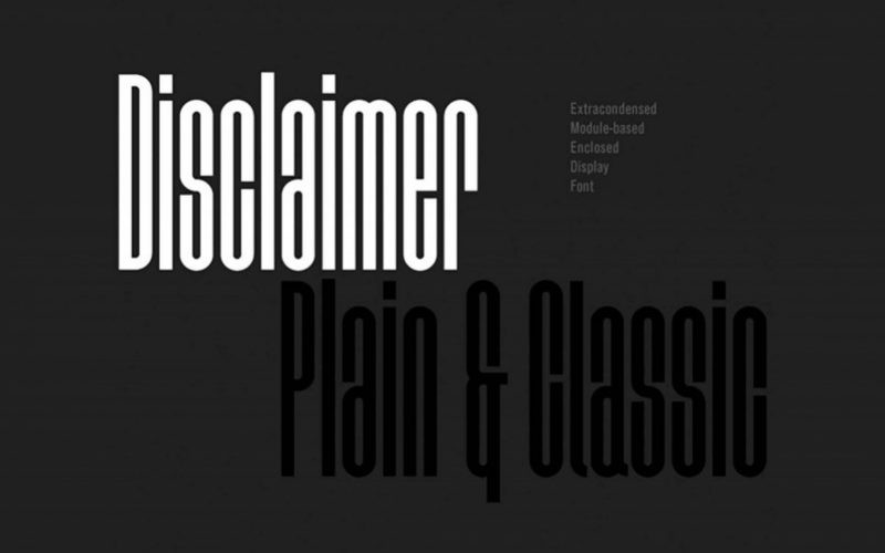 Disclaimer Typeface