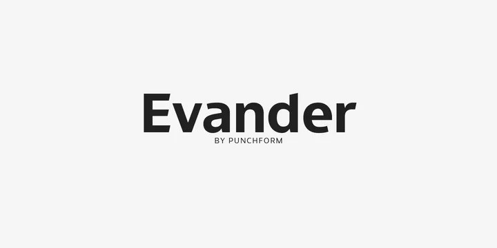 Evander Sans Serif Typeface