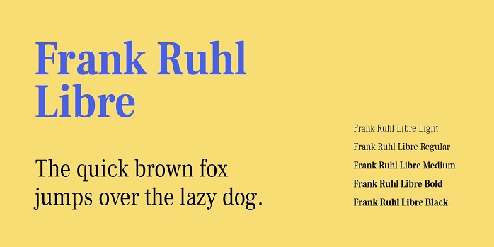 Frank Ruhl Libre Serif Font Family
