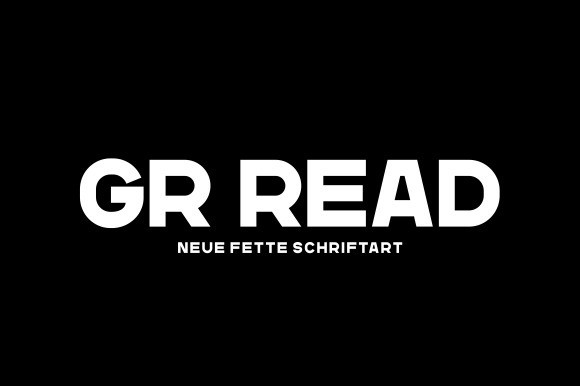 GR Read Bold Sans Serif Font