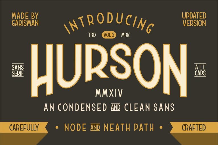 Hurson Clean Typeface