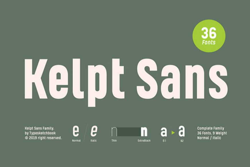 Kelpt Sans Font Family
