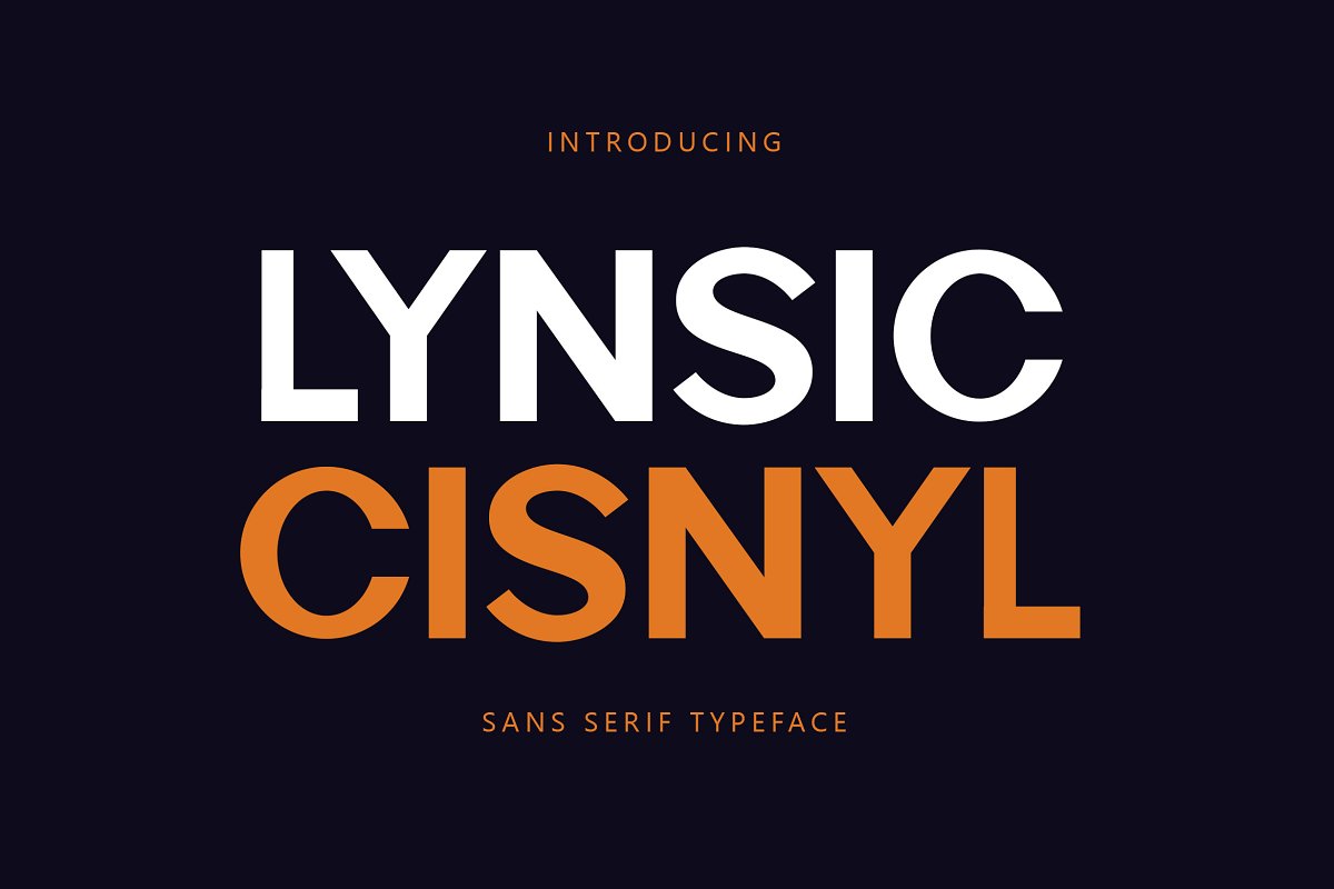 Lynsic Cisnyl Typeface