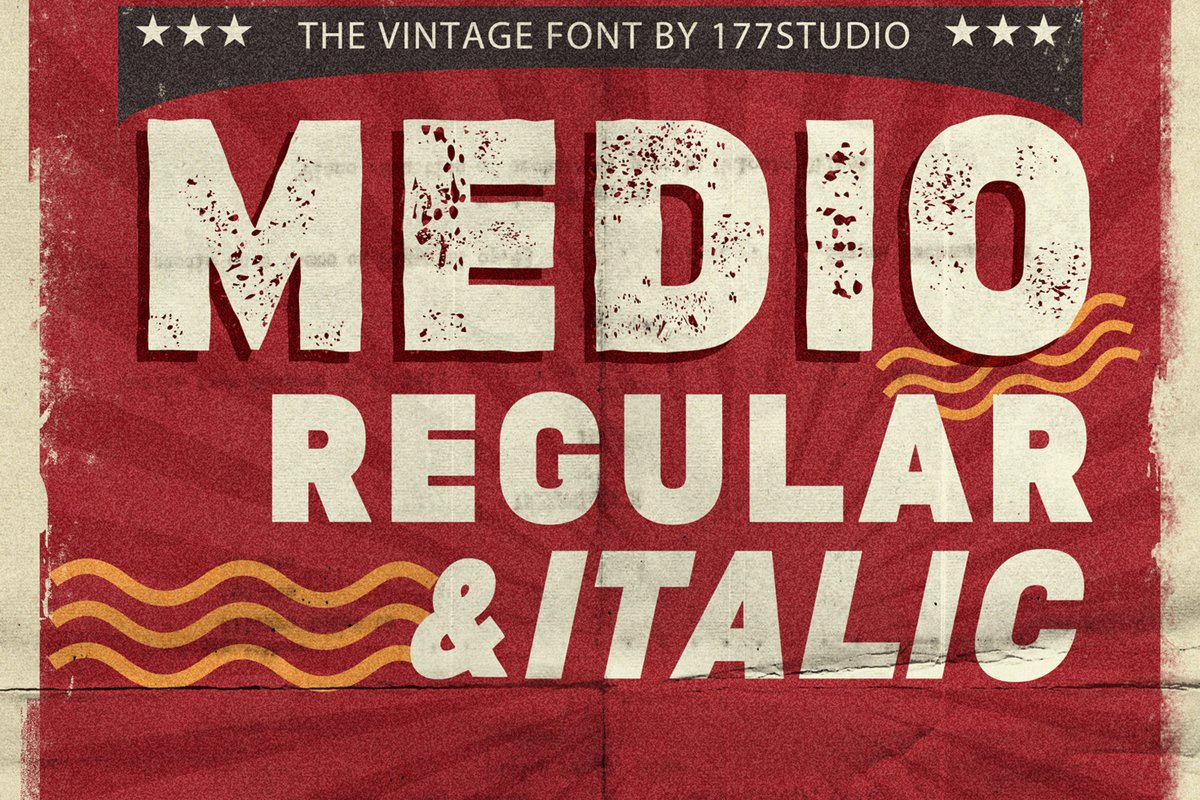 Medio Vintage Display Font