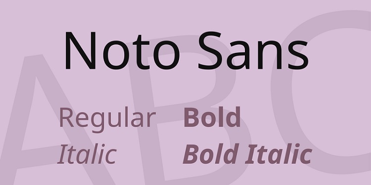Noto Sans Font Family