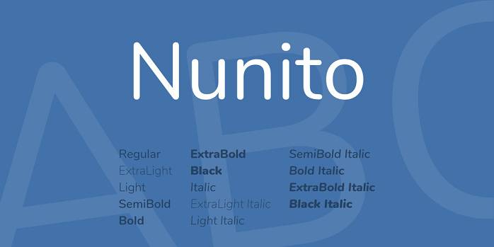 Nunito Font Family