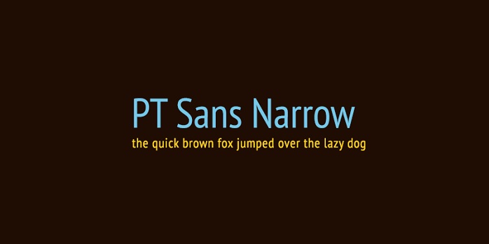 PT Sans Narrow Font Family