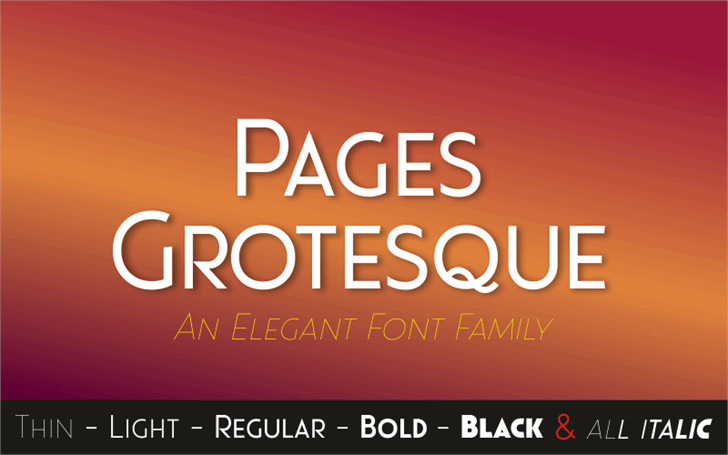 Pages Grotesque Font Family