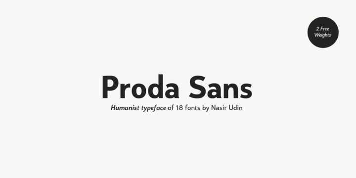 Proda Sans Serif Font