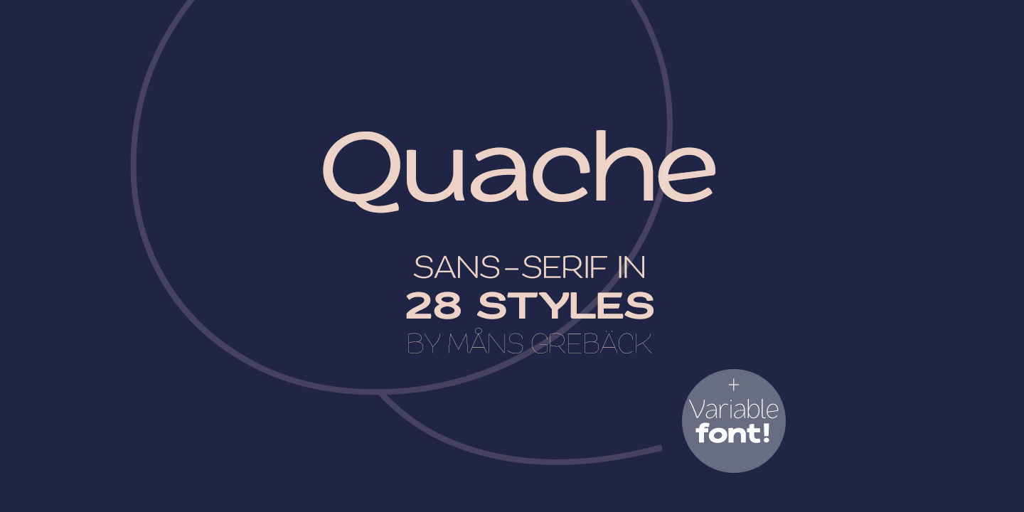 Quache Sans Serif Font Family