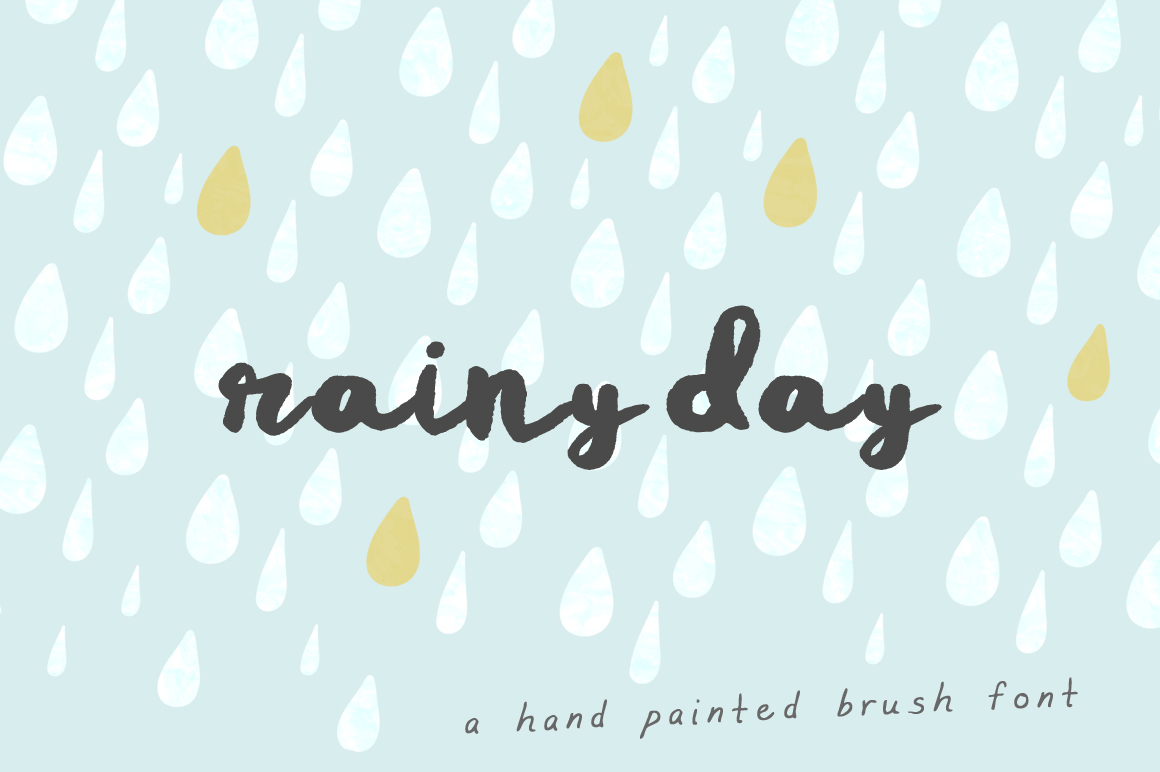 Rainy Day Brush Font Free