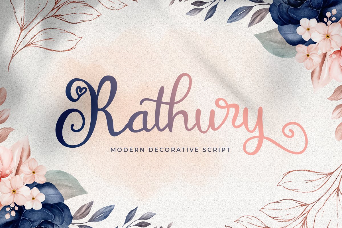 Rathury Decorative Script Font