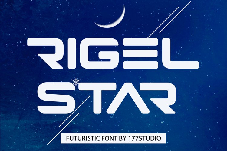 Rigel Star Futuristic Display Font