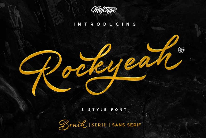 Rockyeah 3 Style Font