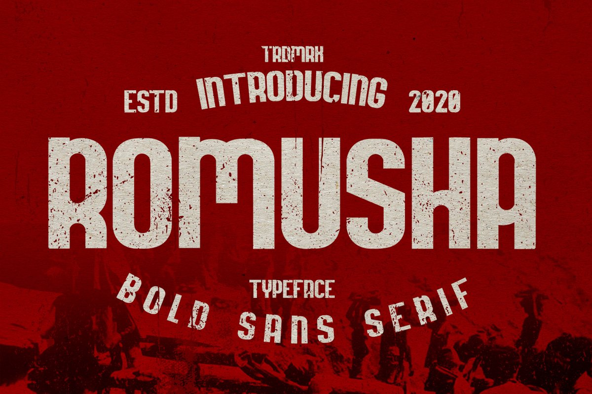 Romusha Bold Sans Serif Font