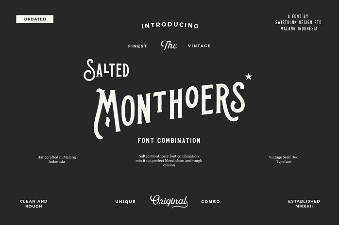 Salted Monthoers Typeface