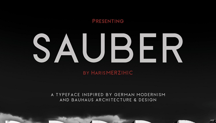 Sauber Typeface