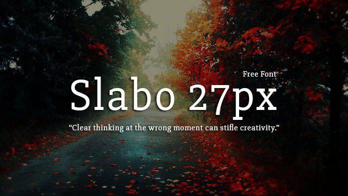 Slabo 27px Serif Font