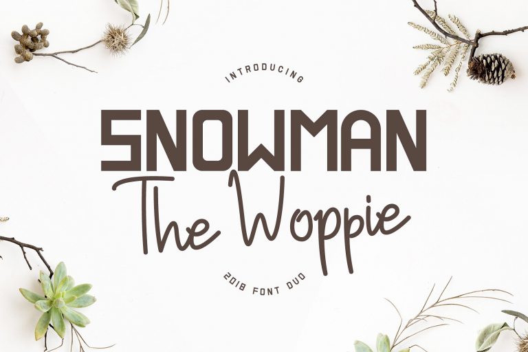 Snowman The Woppie Font Duo