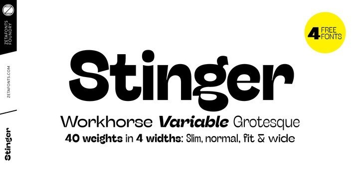 Stinger Sans Serif Font Family